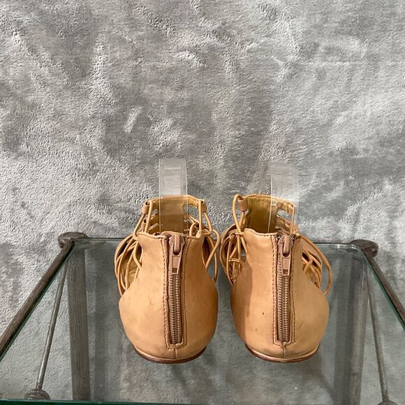 L'Amour-Des-Pieds  Demi Sandals women’s Size 8.5 Leather Strappy gladiator zip - Picture 2 of 11